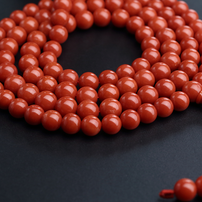 6.5mm意大利红珊瑚佛珠-红掌柜