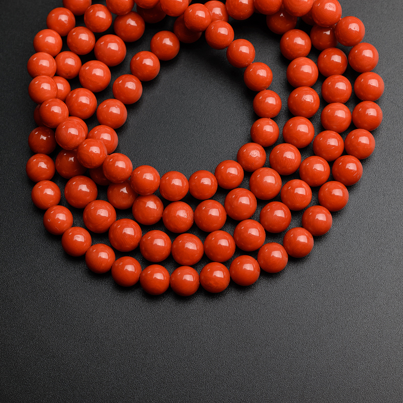 沙丁红珊瑚佛珠-红掌柜