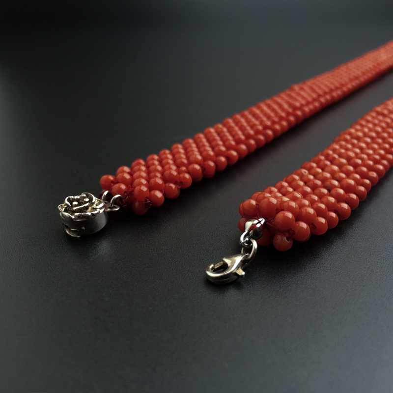 意大利天然沙丁红珊瑚套装-红掌柜