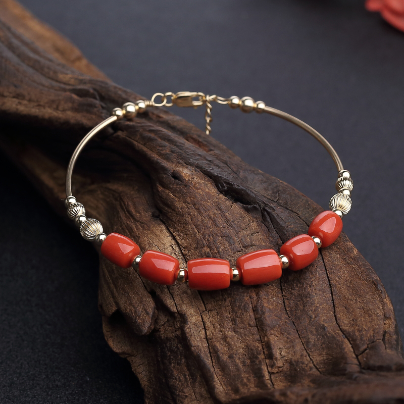 沙丁正红珊瑚手环-红掌柜