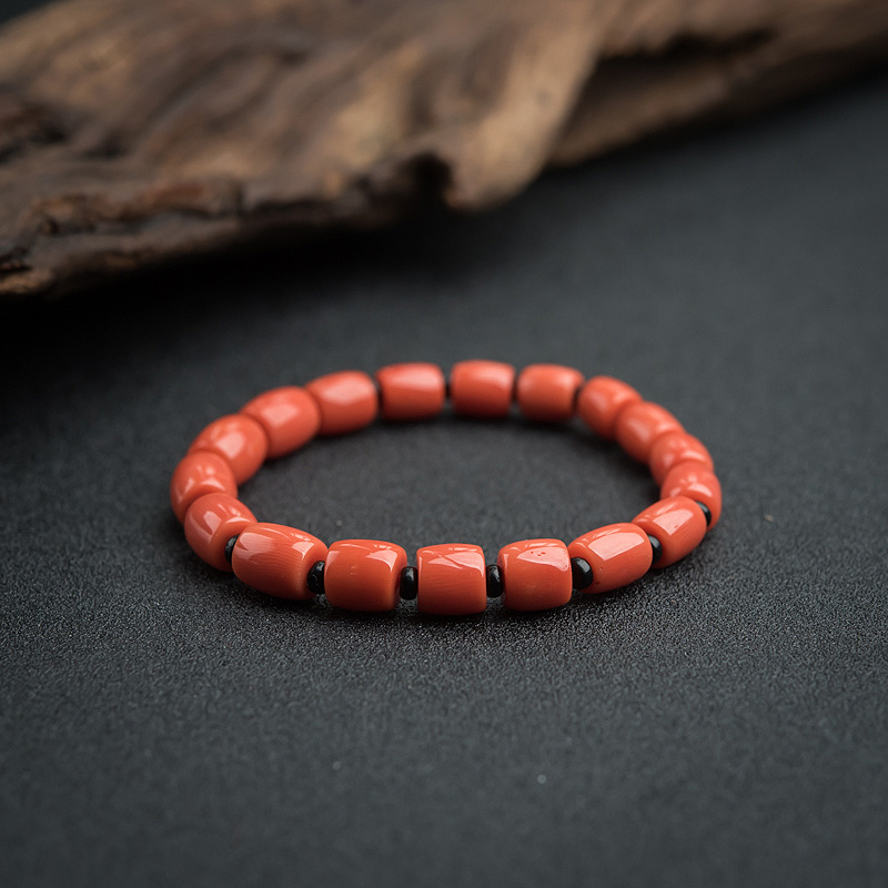 沙丁朱红珊瑚手串-红掌柜