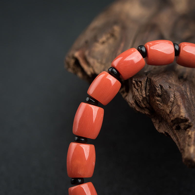 沙丁珊瑚手串-红掌柜