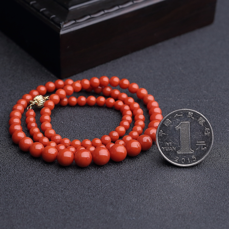 意大利朱红珊瑚塔链-红掌柜