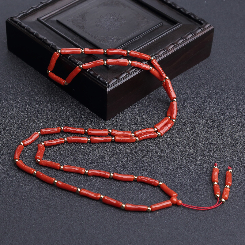 意大利天然沙丁正红珊瑚套装-红掌柜