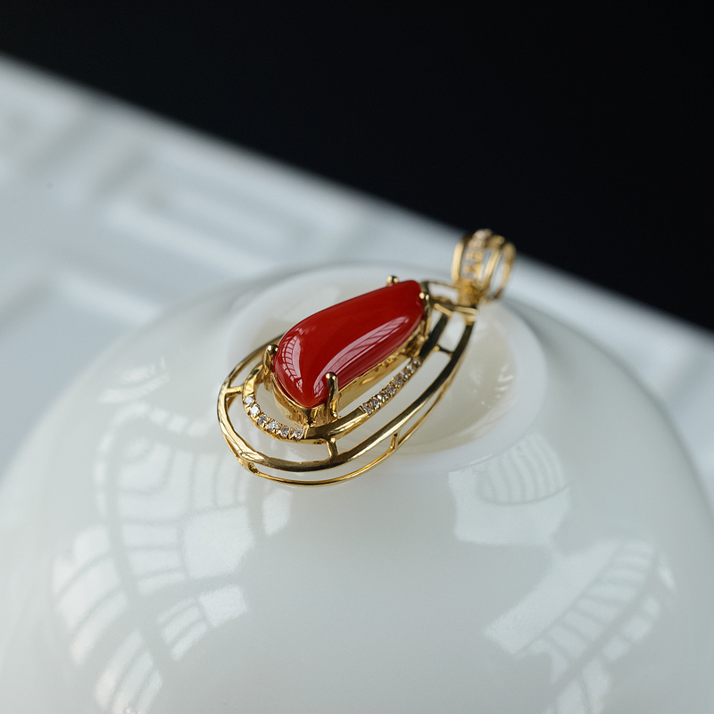 红珊瑚吊坠-红掌柜