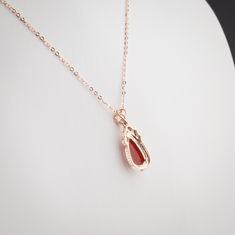 天然阿卡红珊瑚吊坠-红掌柜