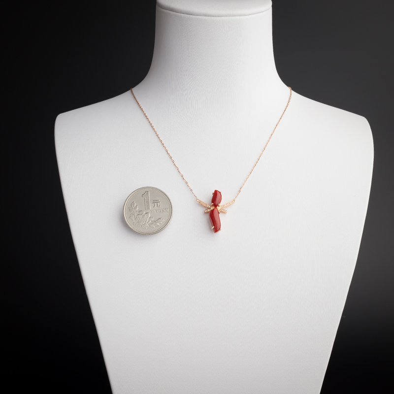 阿卡红珊瑚锁骨链-红掌柜