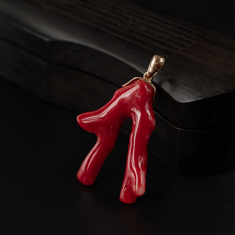 阿卡珊瑚吊坠-红掌柜