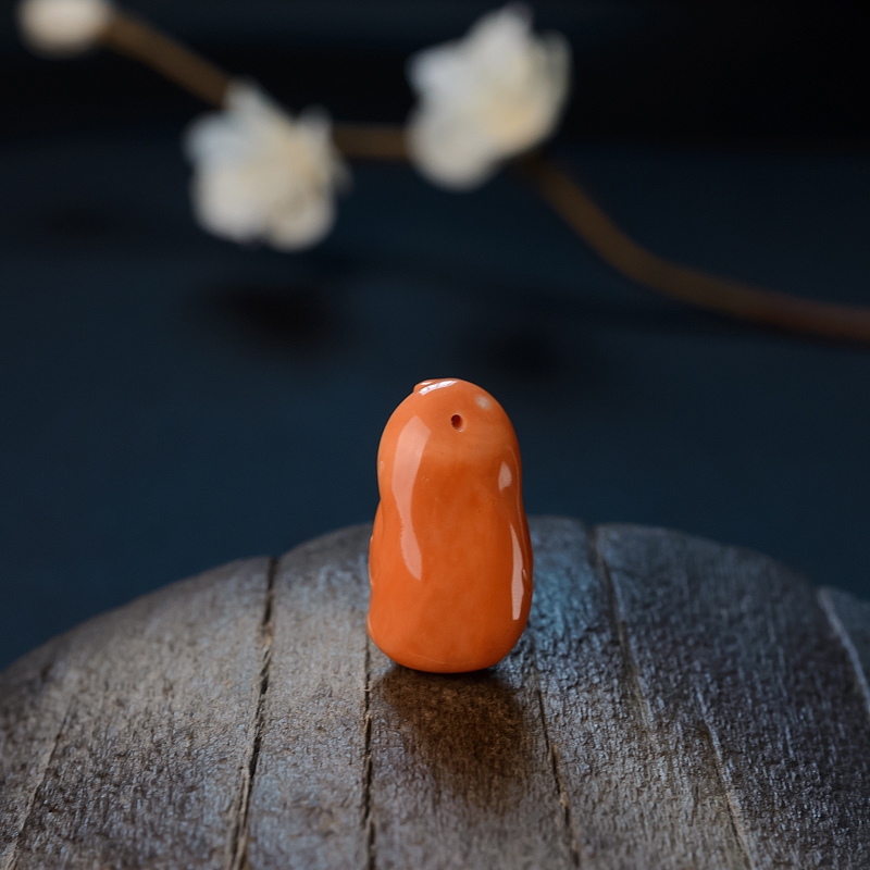 台湾天然MOMO珊瑚吊坠 - 红掌柜