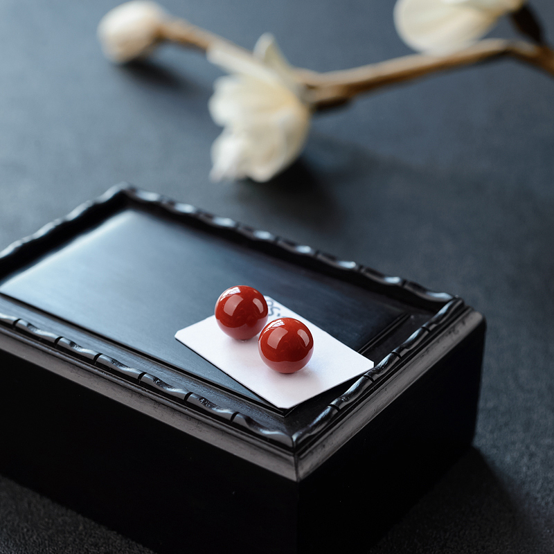 天然沙丁珊瑚圆珠-红掌柜