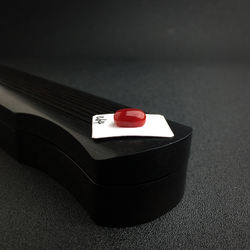 日本阿卡深红珊瑚戒面 - 红掌柜