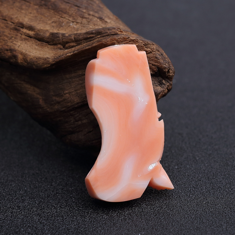 粉红珊瑚花鸟吊坠-红掌柜