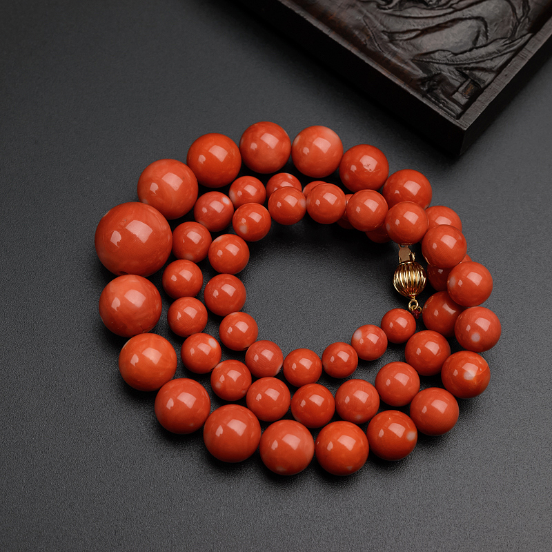 MOMO天然红珊瑚塔链-红掌柜