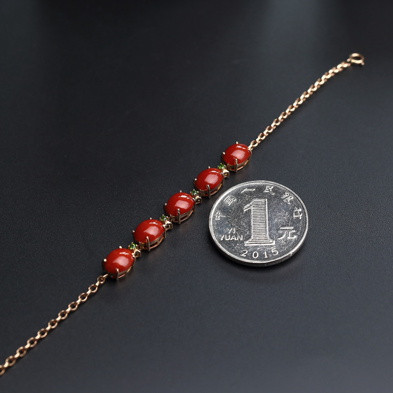 沙丁红珊瑚手链-红掌柜