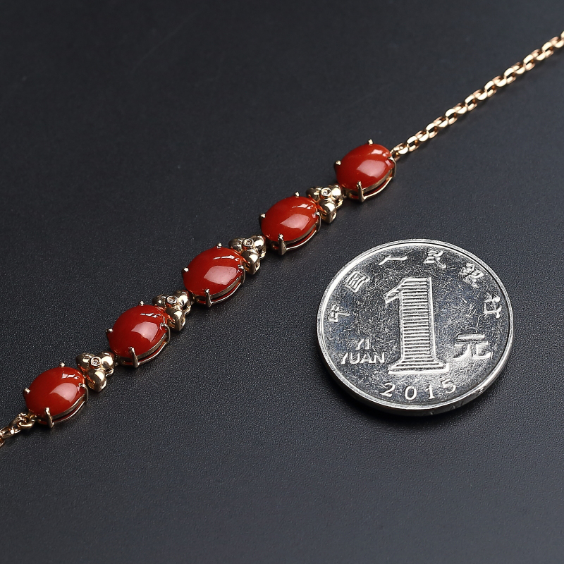 沙丁红珊瑚手链-红掌柜
