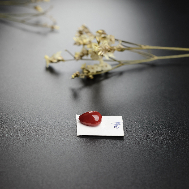 天然阿卡珊瑚戒面-红掌柜