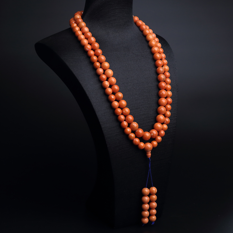  MOMO珊瑚佛珠-红掌柜