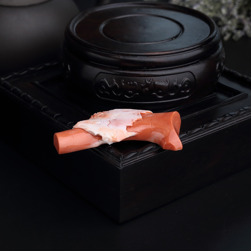 台湾天然momo珊瑚吊坠-红掌柜