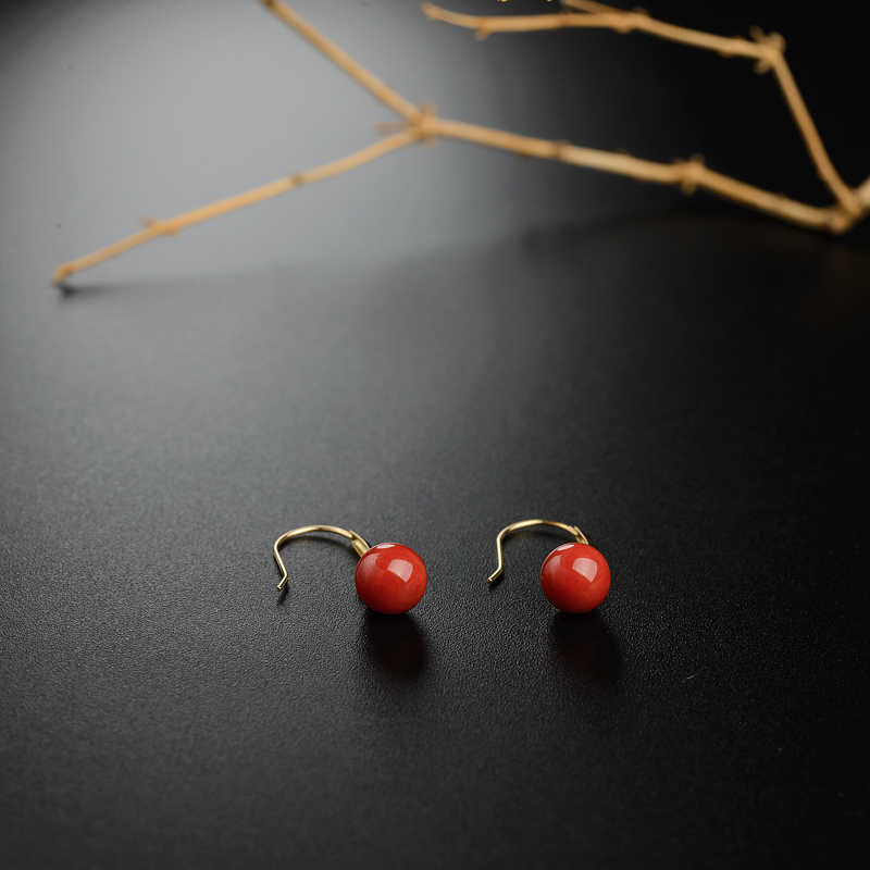 红珊瑚耳环-红掌柜