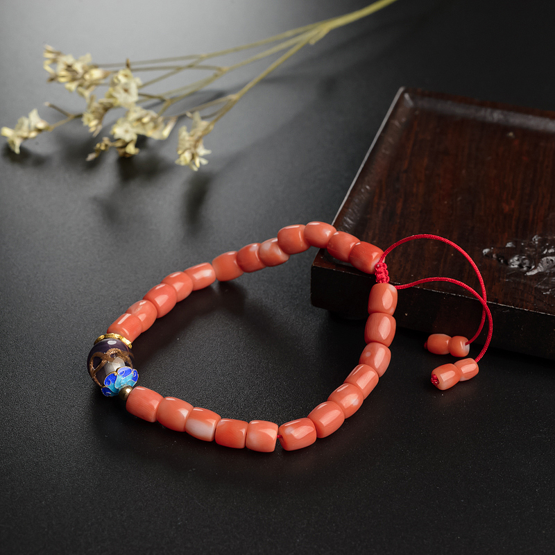珊瑚桶珠手串-红掌柜