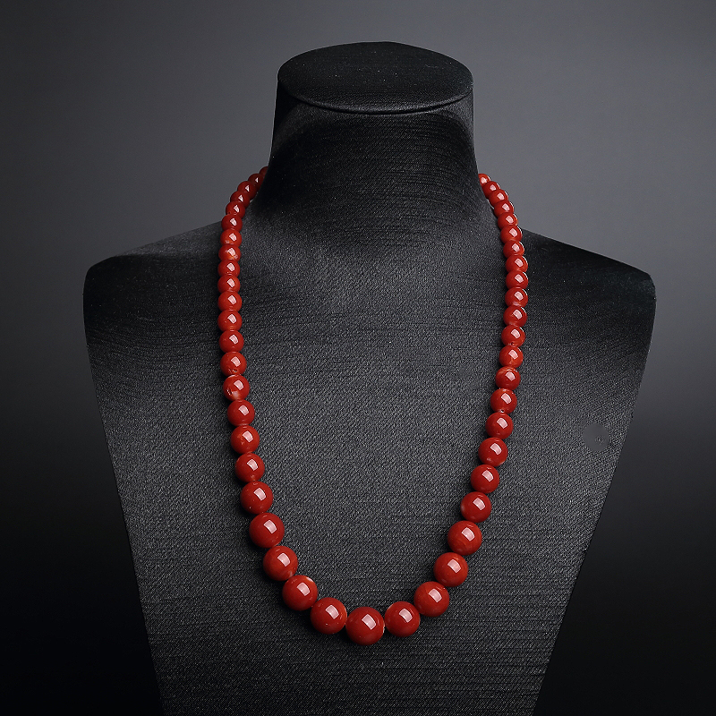 日本天然阿卡红珊瑚塔链-红掌柜