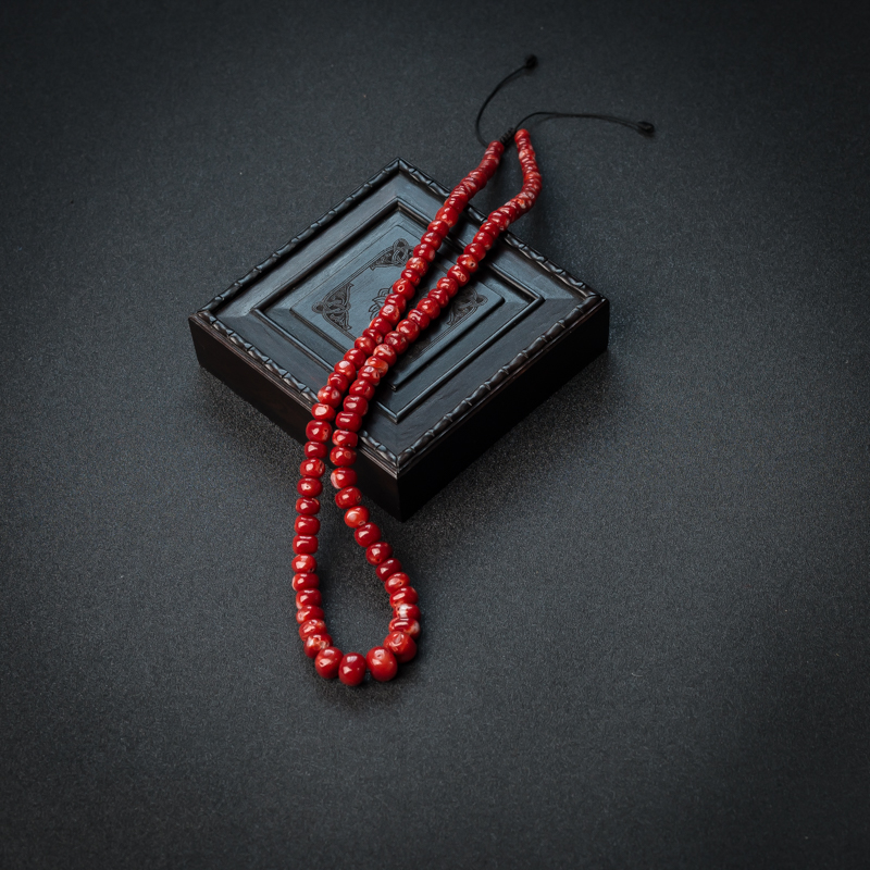 红珊瑚鼓珠项链 - 红掌柜