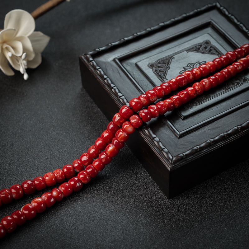 日本阿卡红珊瑚项链 - 红掌柜