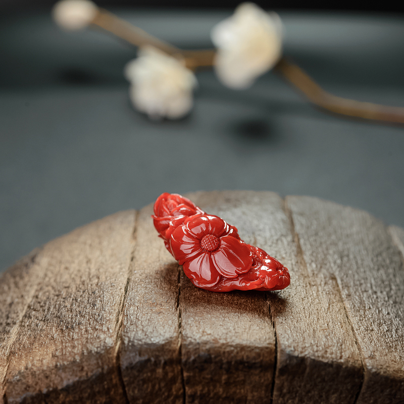 日本红珊瑚花吊坠 - 红掌柜