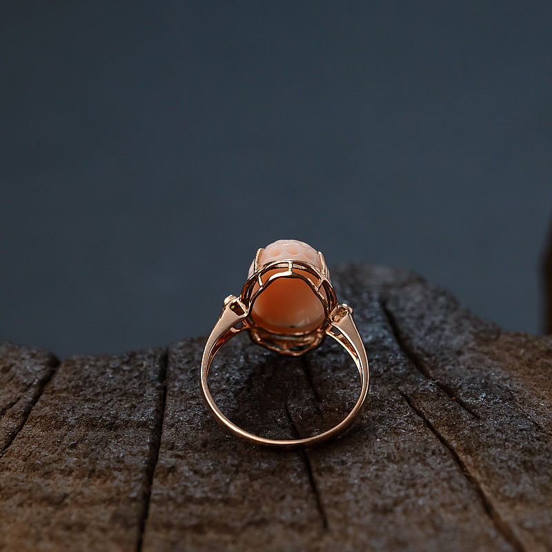 MISU粉色珊瑚花戒指 - 红掌柜