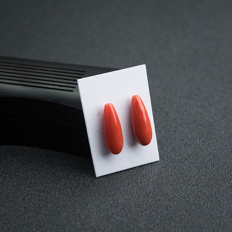 朱红珊瑚水滴吊坠-红掌柜