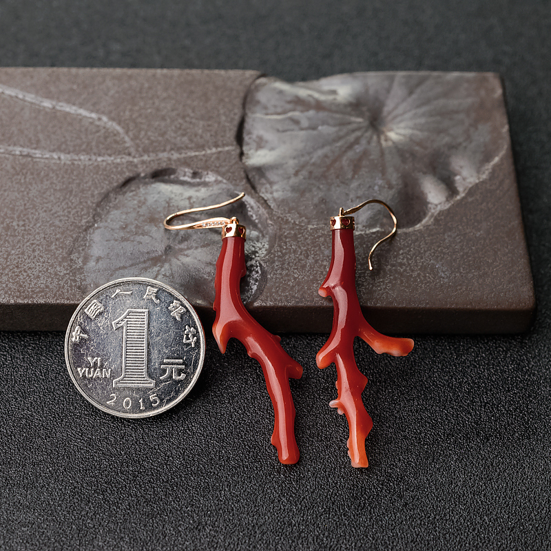 阿卡珊瑚耳环-红掌柜