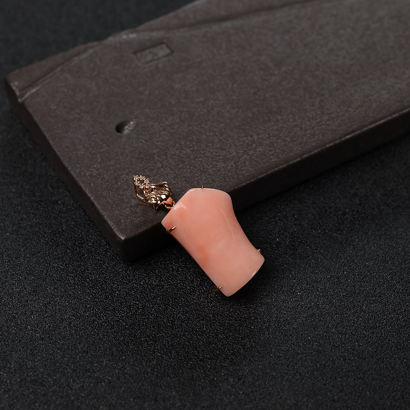 MISU粉红珊瑚吊坠-红掌柜