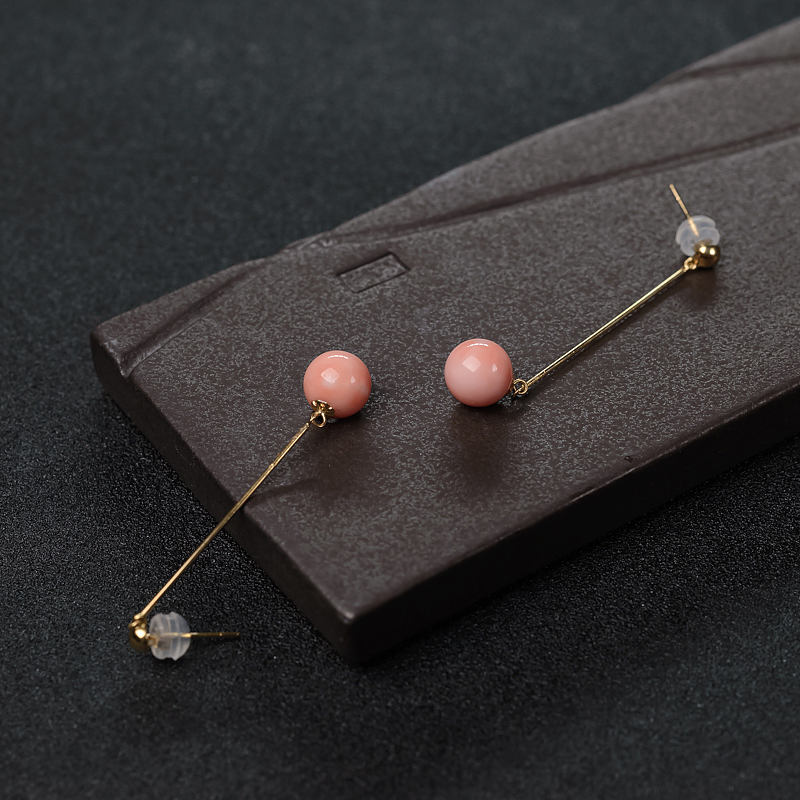 MISU红珊瑚耳坠-红掌柜