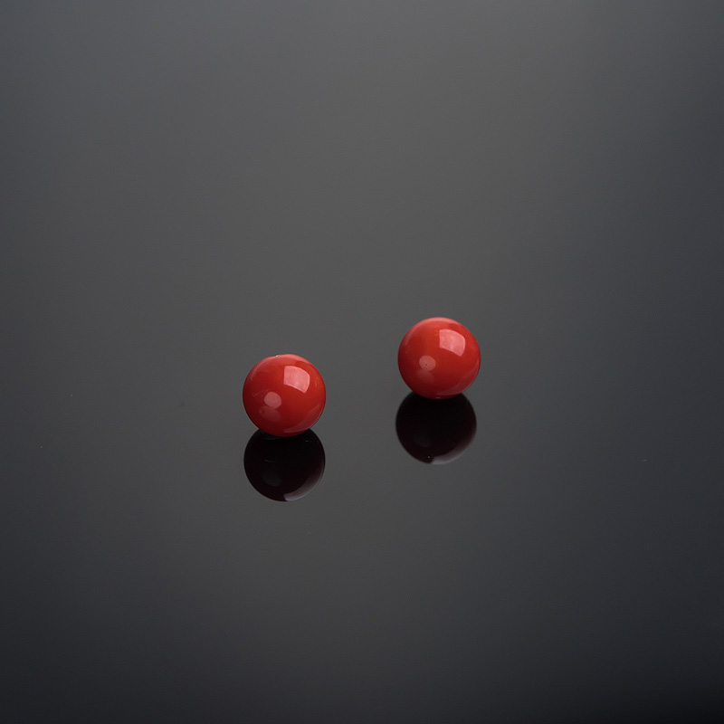 沙丁朱红珊瑚圆珠-红掌柜