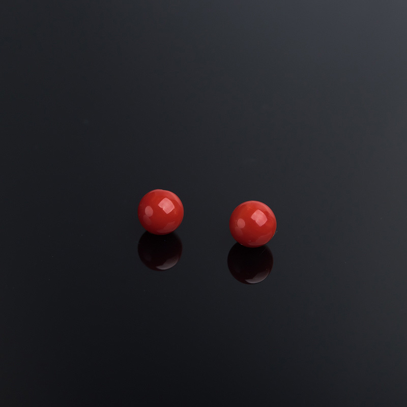 8.5mm朱红珊瑚圆珠-红掌柜