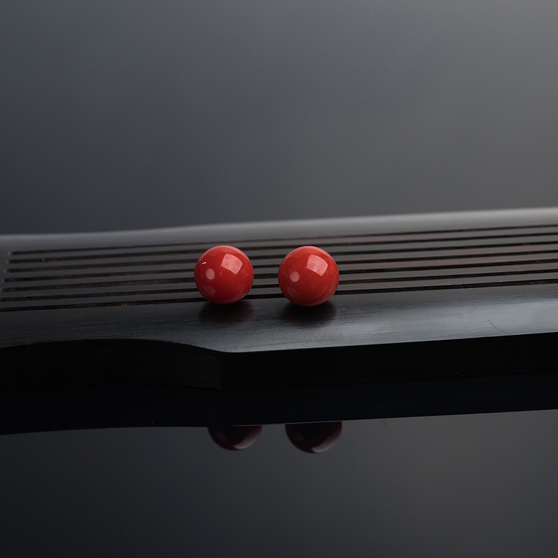 9mm沙丁朱红珊瑚圆珠-红掌柜