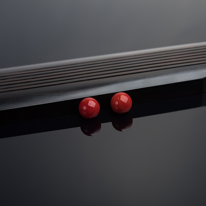 沙丁朱红珊瑚圆珠-红掌柜