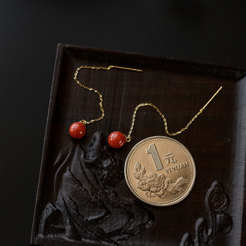 珊瑚耳线-红掌柜