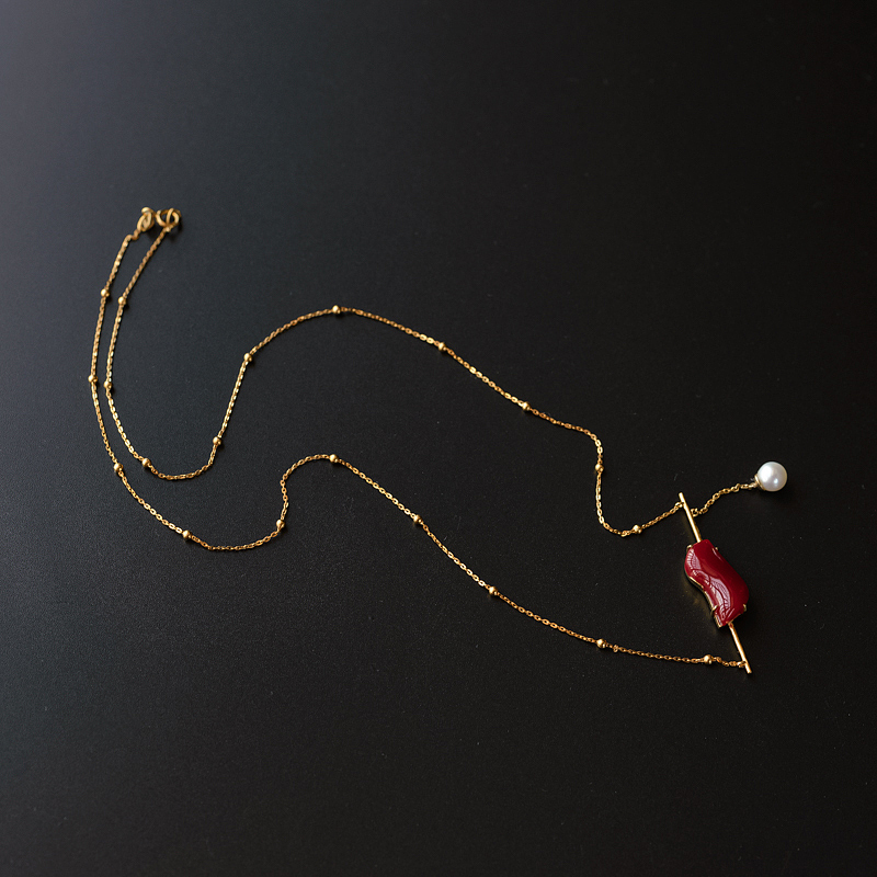 18K金镶红珊瑚-红掌柜