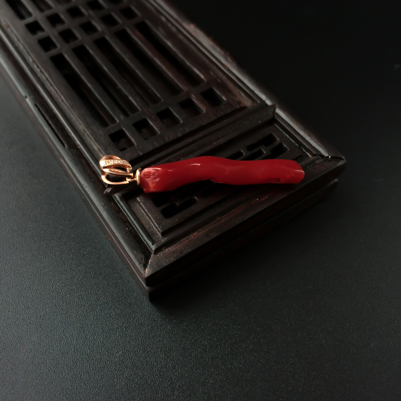 阿卡珊瑚吊坠-红掌柜