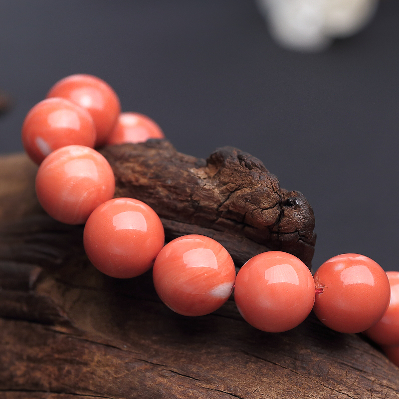 台湾天然momo珊瑚手串-红掌柜