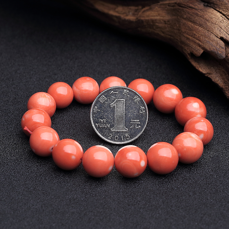 橘红珊瑚手串-红掌柜