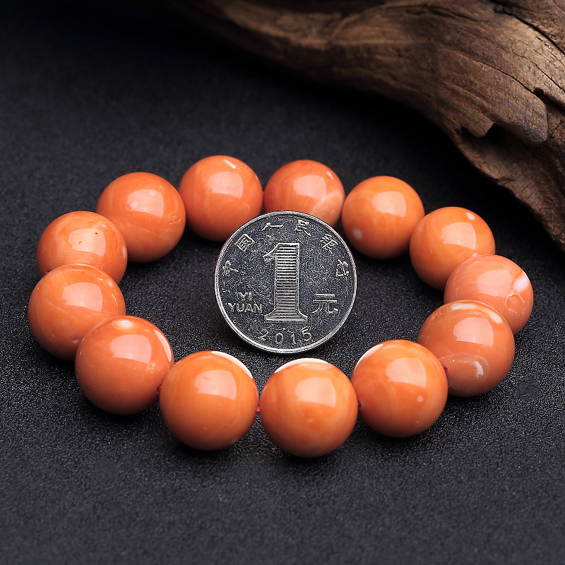 橘色珊瑚手串-红掌柜
