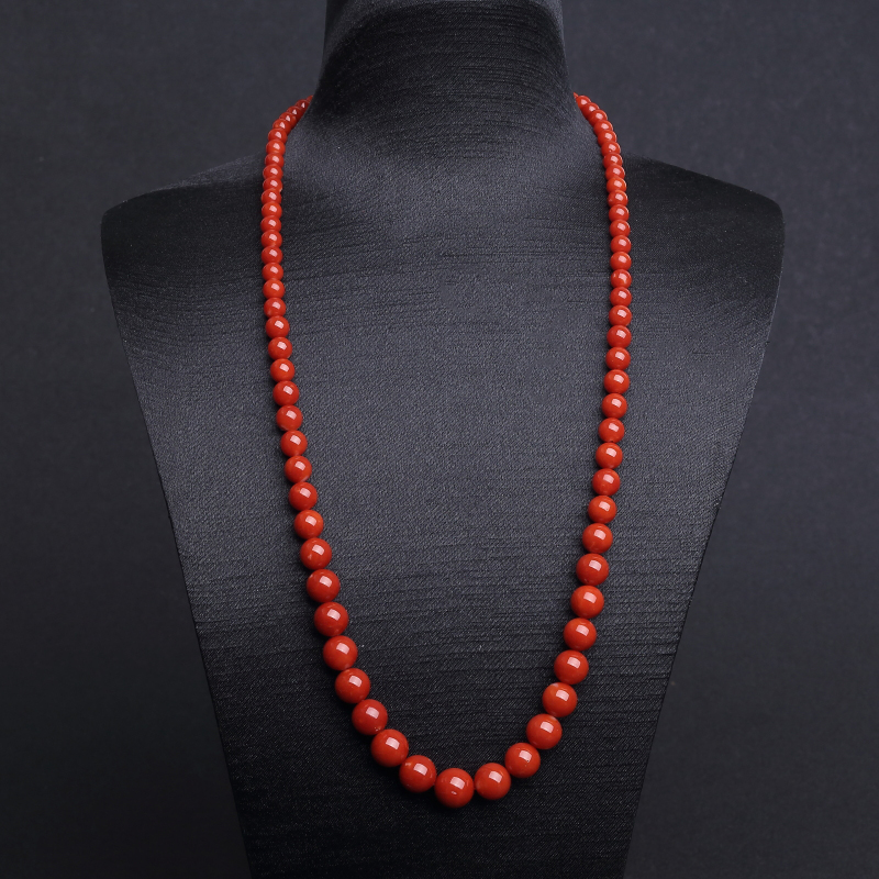 日本天然阿卡正红珊瑚塔链-红掌柜