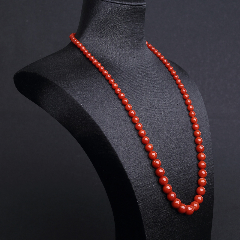 天然阿卡正红珊瑚塔链-红掌柜