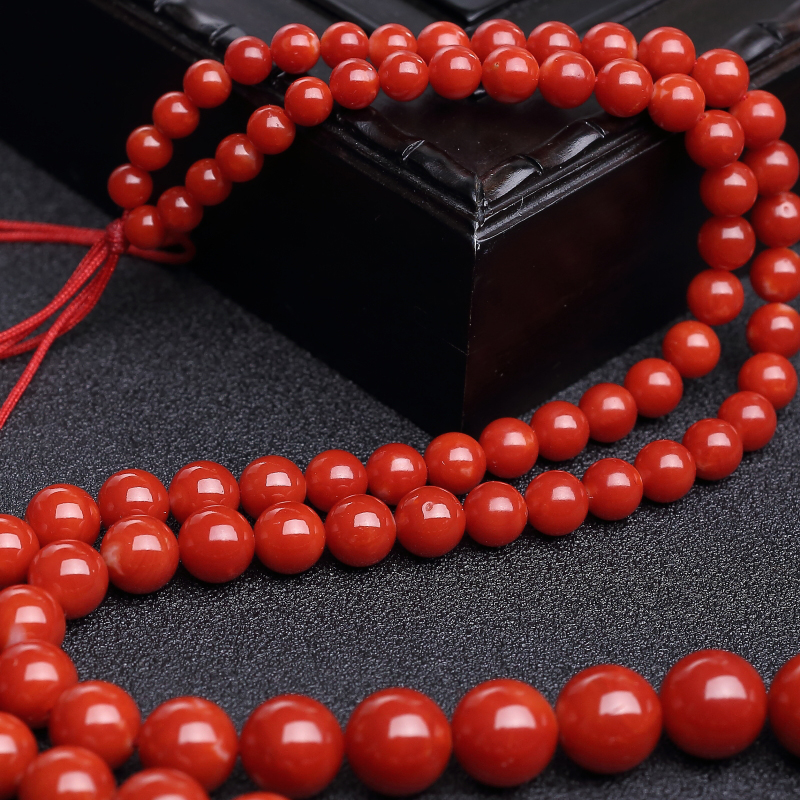 阿卡正红珊瑚塔链-红掌柜