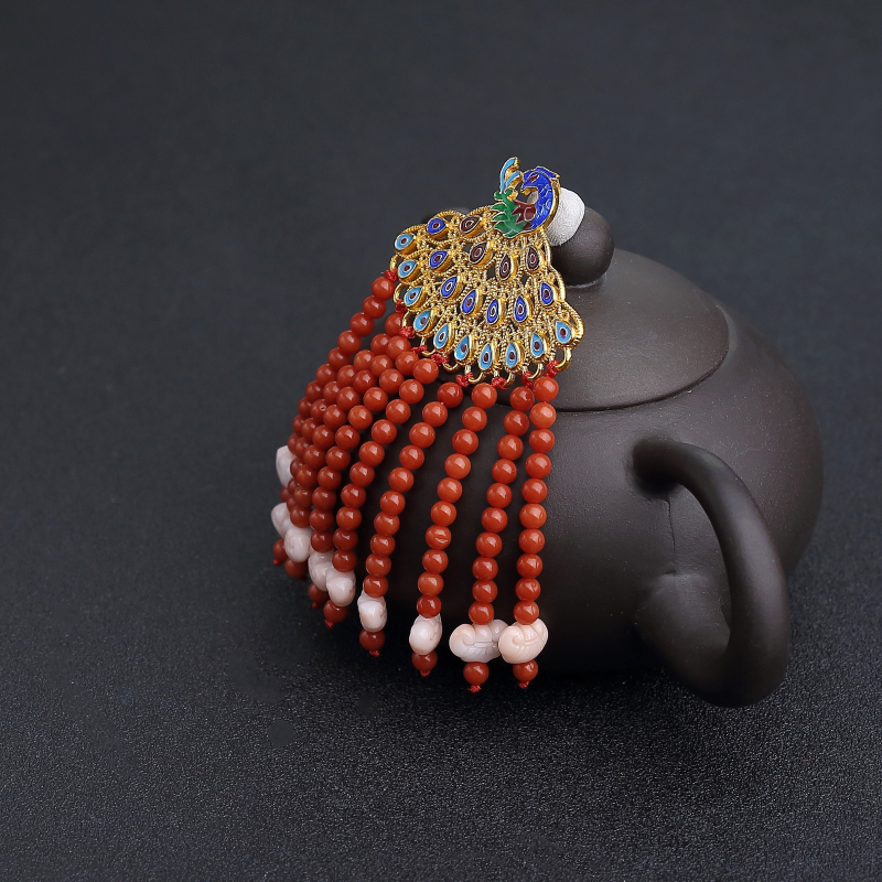意大利沙丁朱红珊瑚吊坠-红掌柜