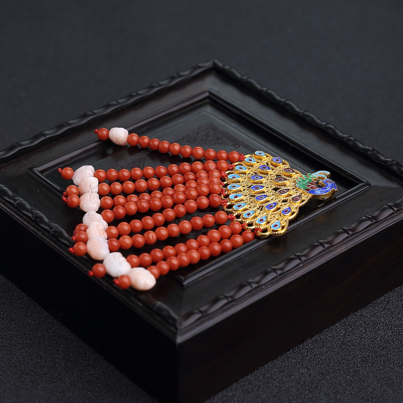 意大利天然沙丁珊瑚吊坠-红掌柜