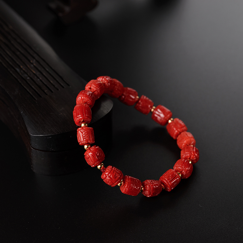 沙丁红珊瑚手串-红掌柜