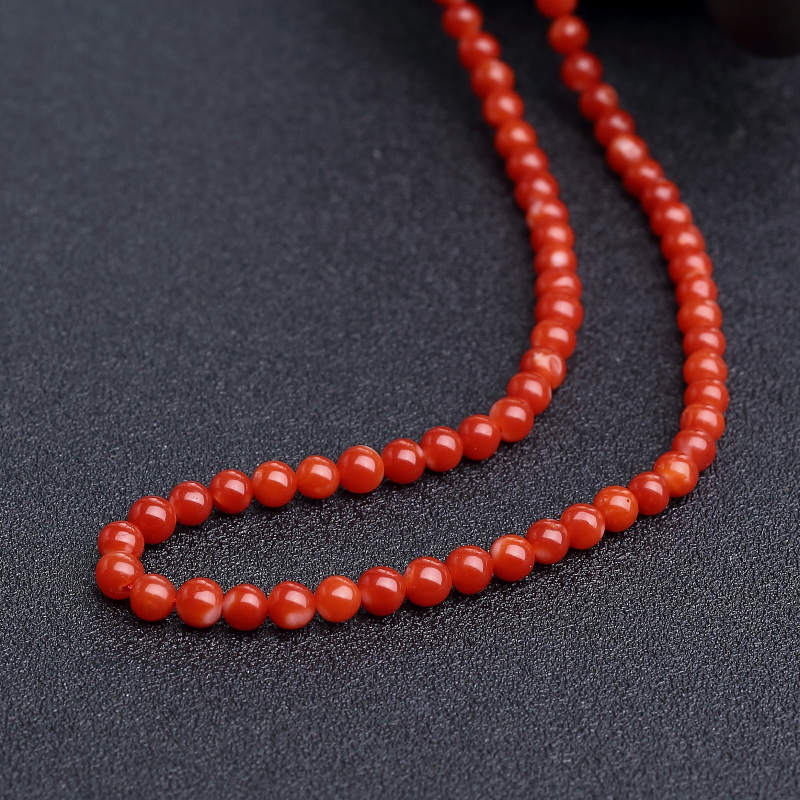 日本天然正红珊瑚108佛珠-红掌柜
